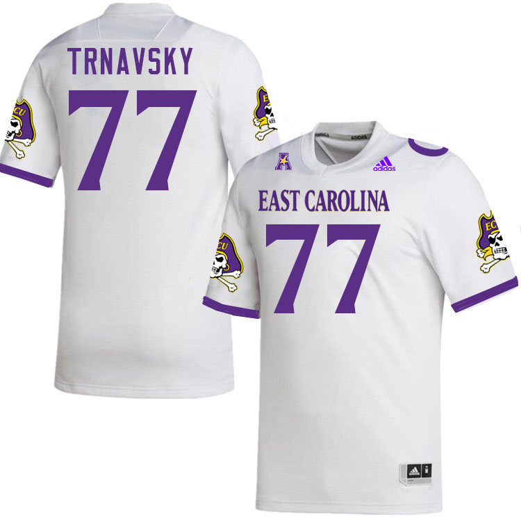 #77 Cooper Trnavsky East Carolina Pirates College Football Jersey Stitched-White